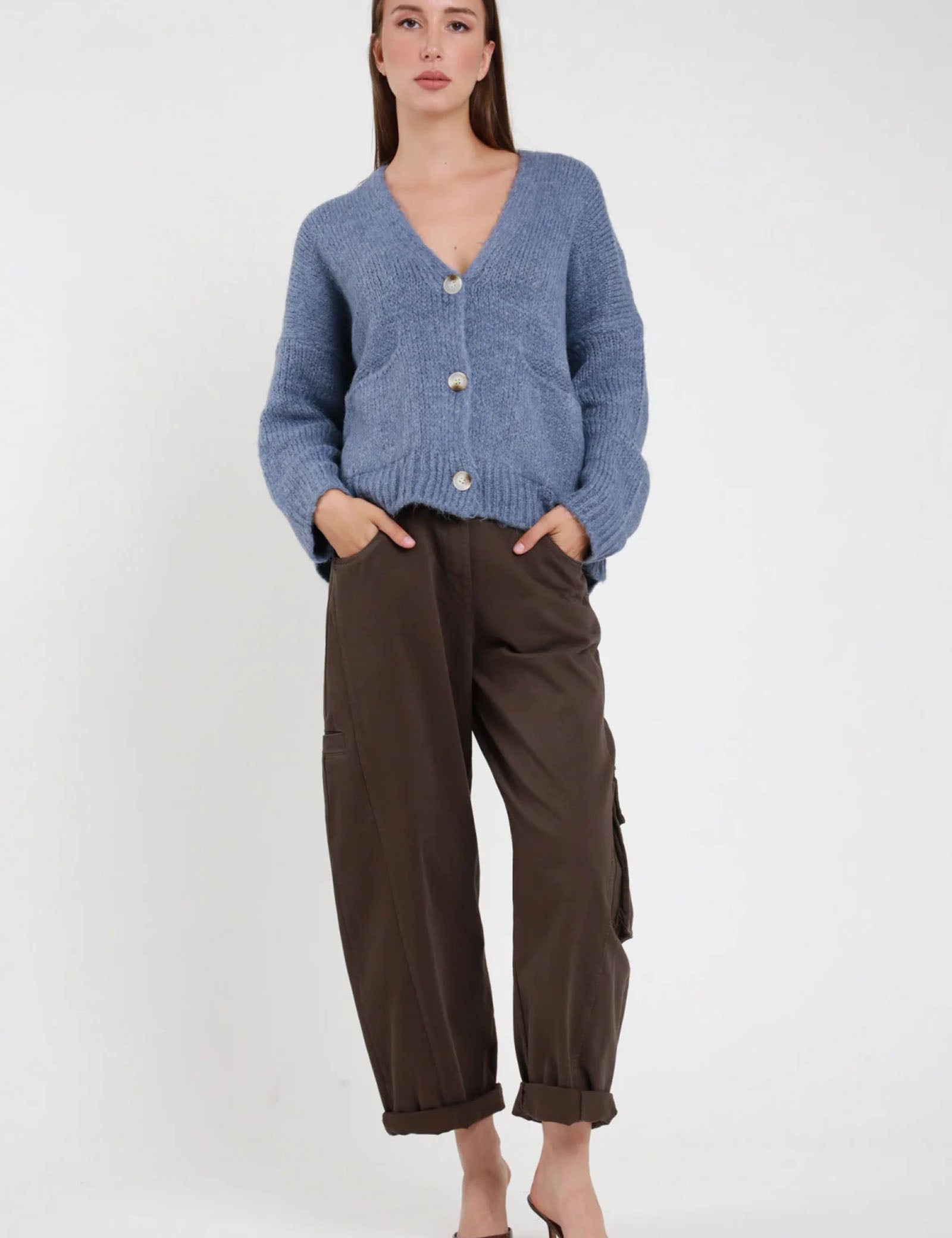Pantalone cargo barrel fit