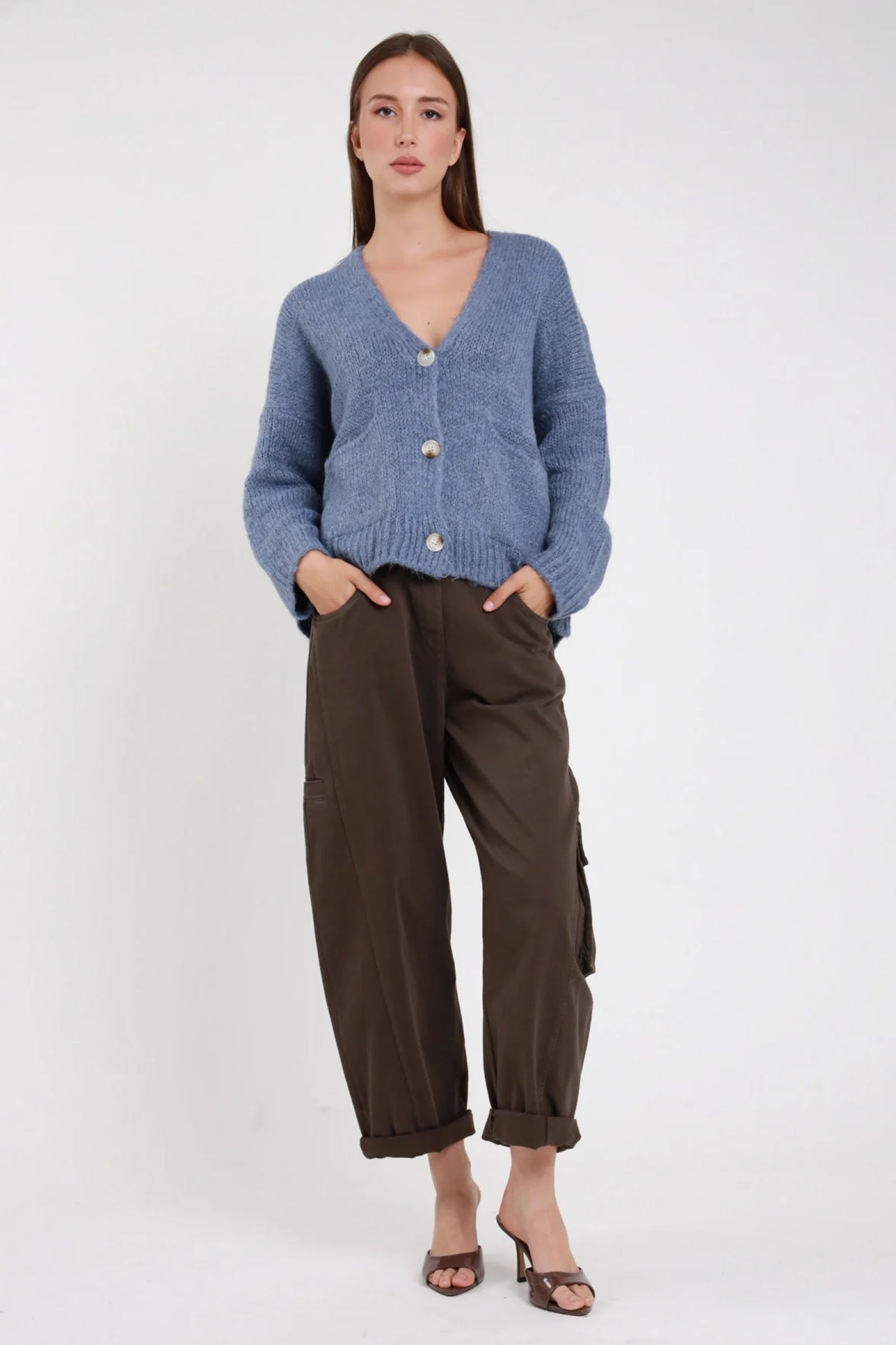 Pantalone cargo barrel fit