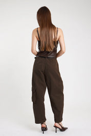 Pantalone cargo barrel fit