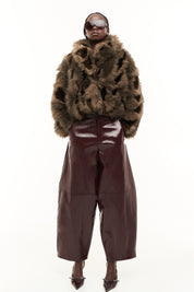Pantalone balloon ecopelle
