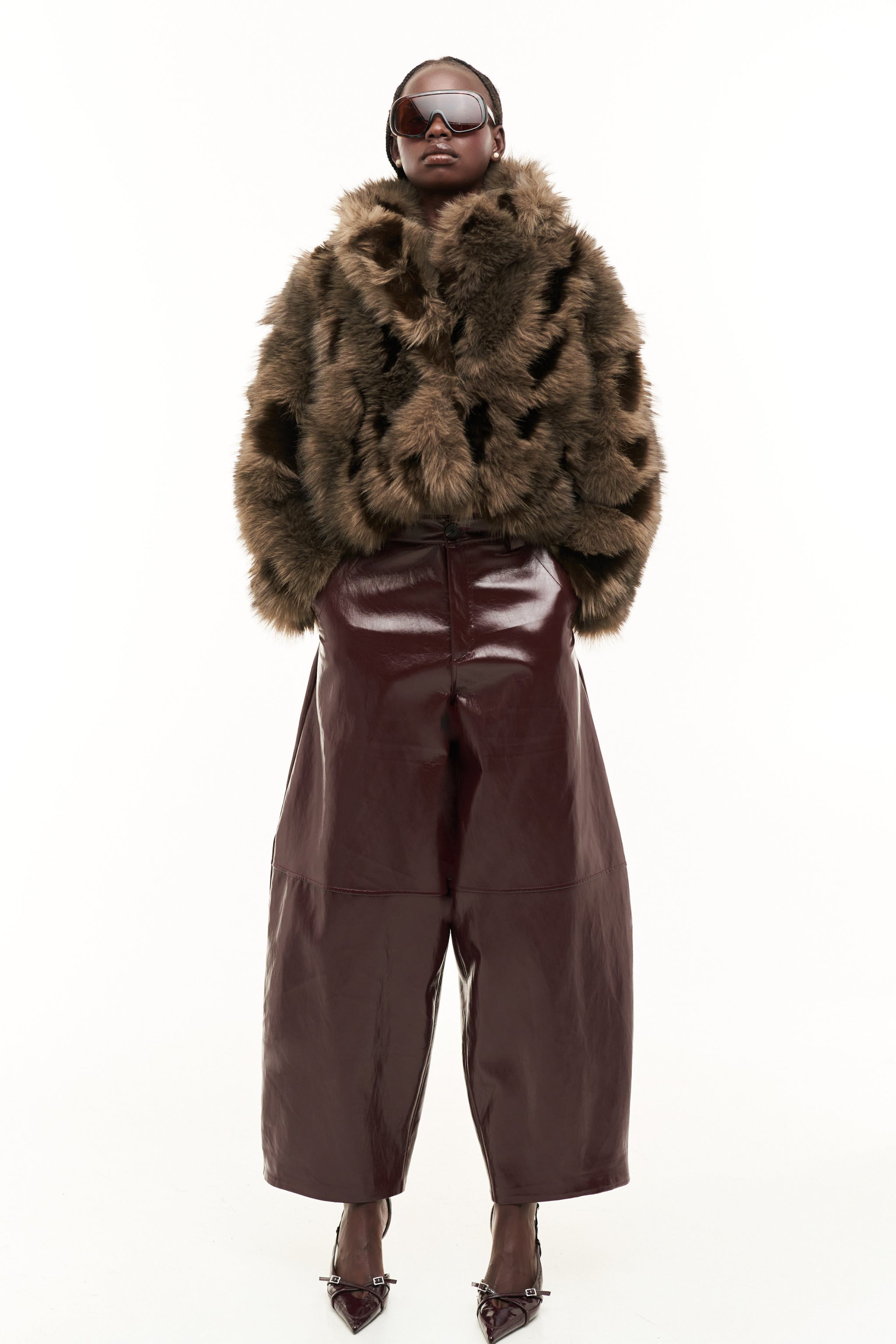 Pantalone balloon ecopelle