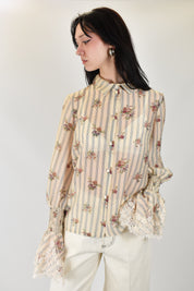 Camicia fantasia manica pizzo