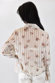 Camicia fantasia manica pizzo