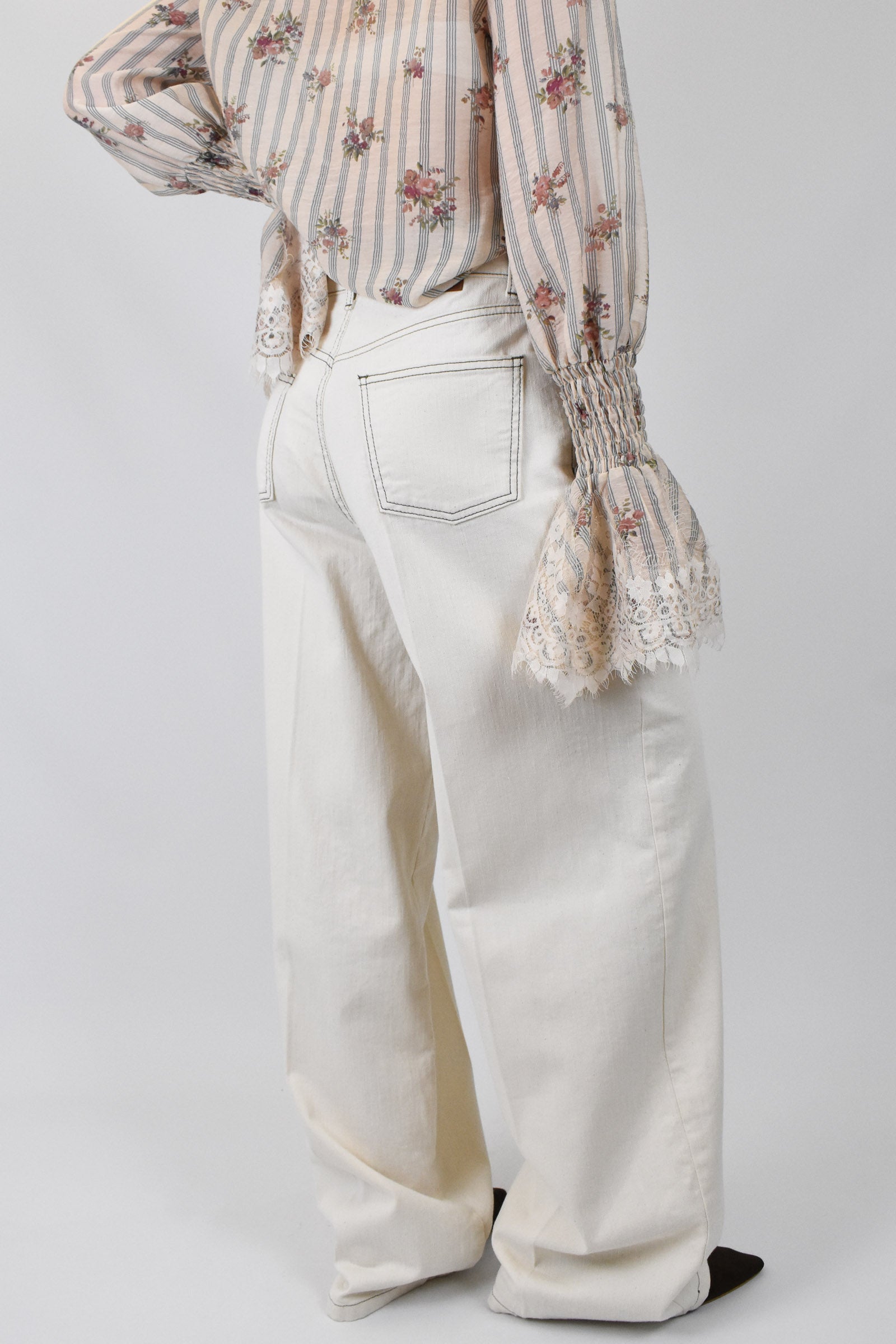 Pantalone palazzo tela canvas
