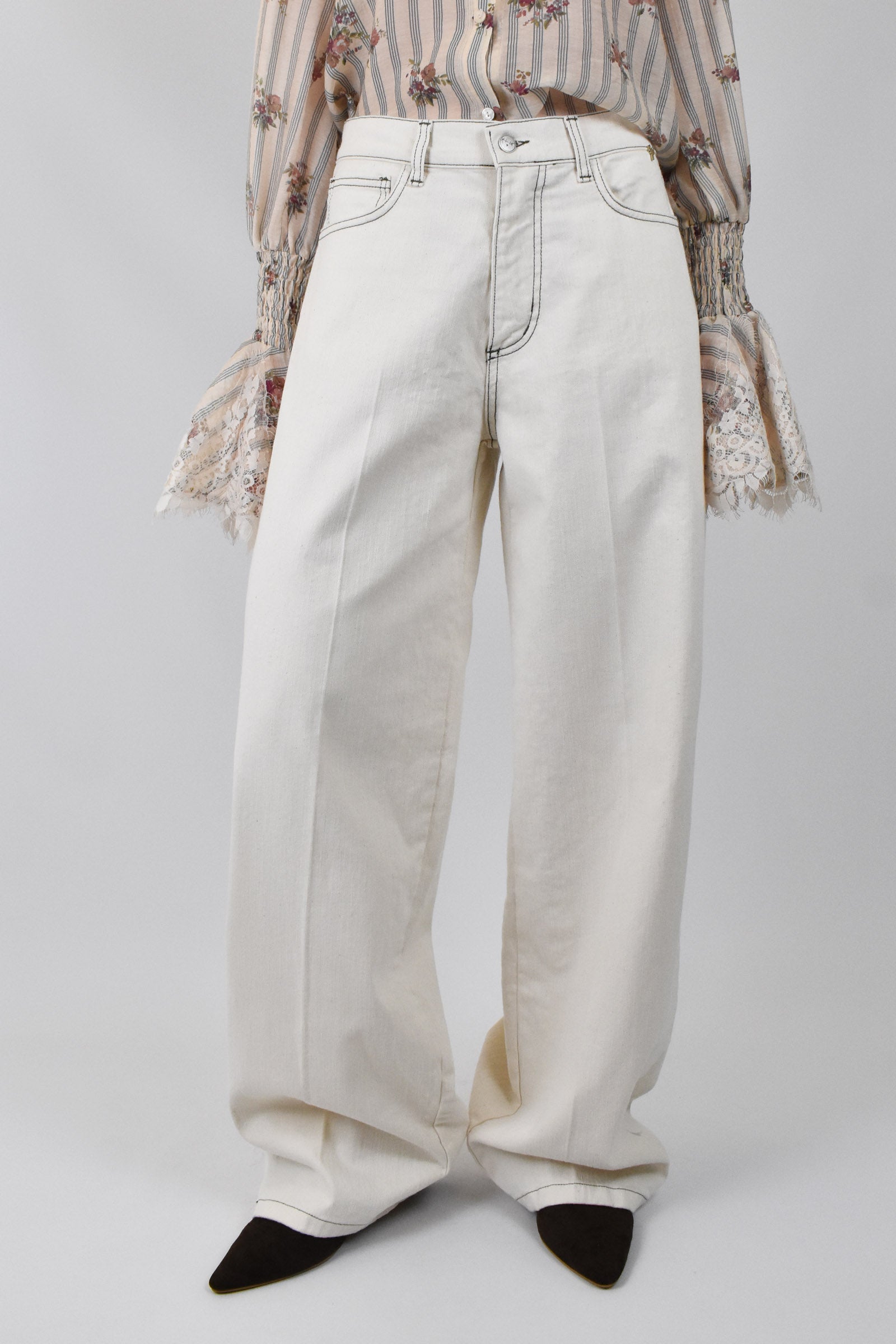 Pantalone palazzo tela canvas