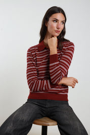 Polo righe manica lunga