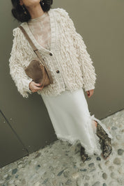 Longuette in raso con pizzo
