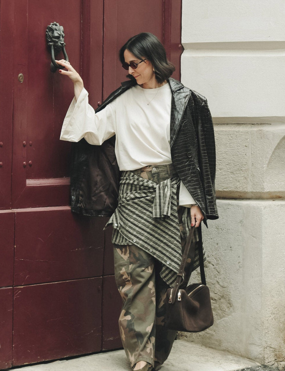 HaveOne t-shirt in cotone con manica a campana, colore bianco ottico