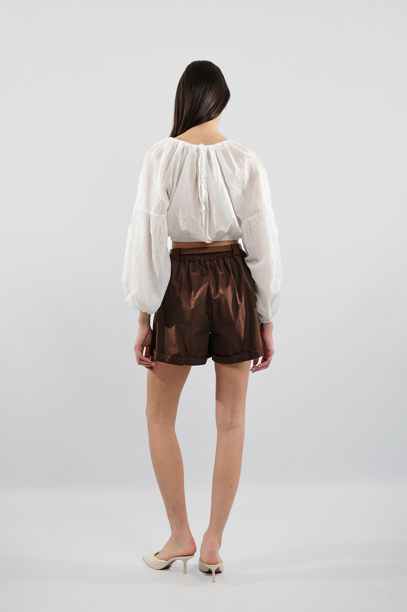 Shorts cotone risvolto