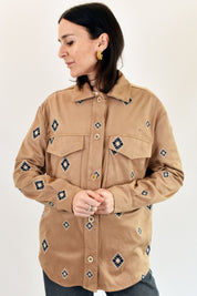 Camicia ecodainetto con ricami