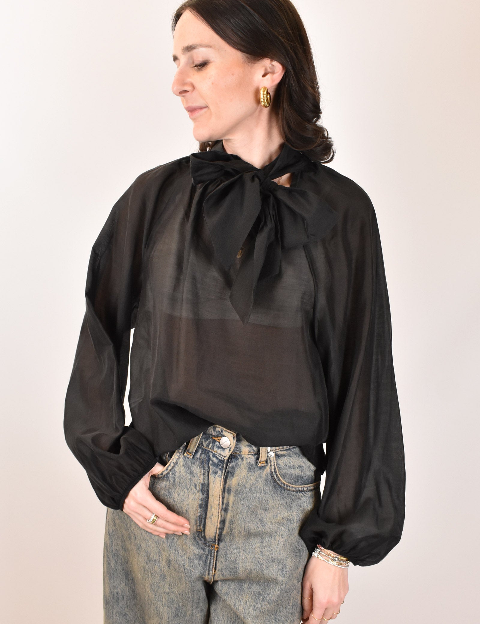 Camicia con fiocco