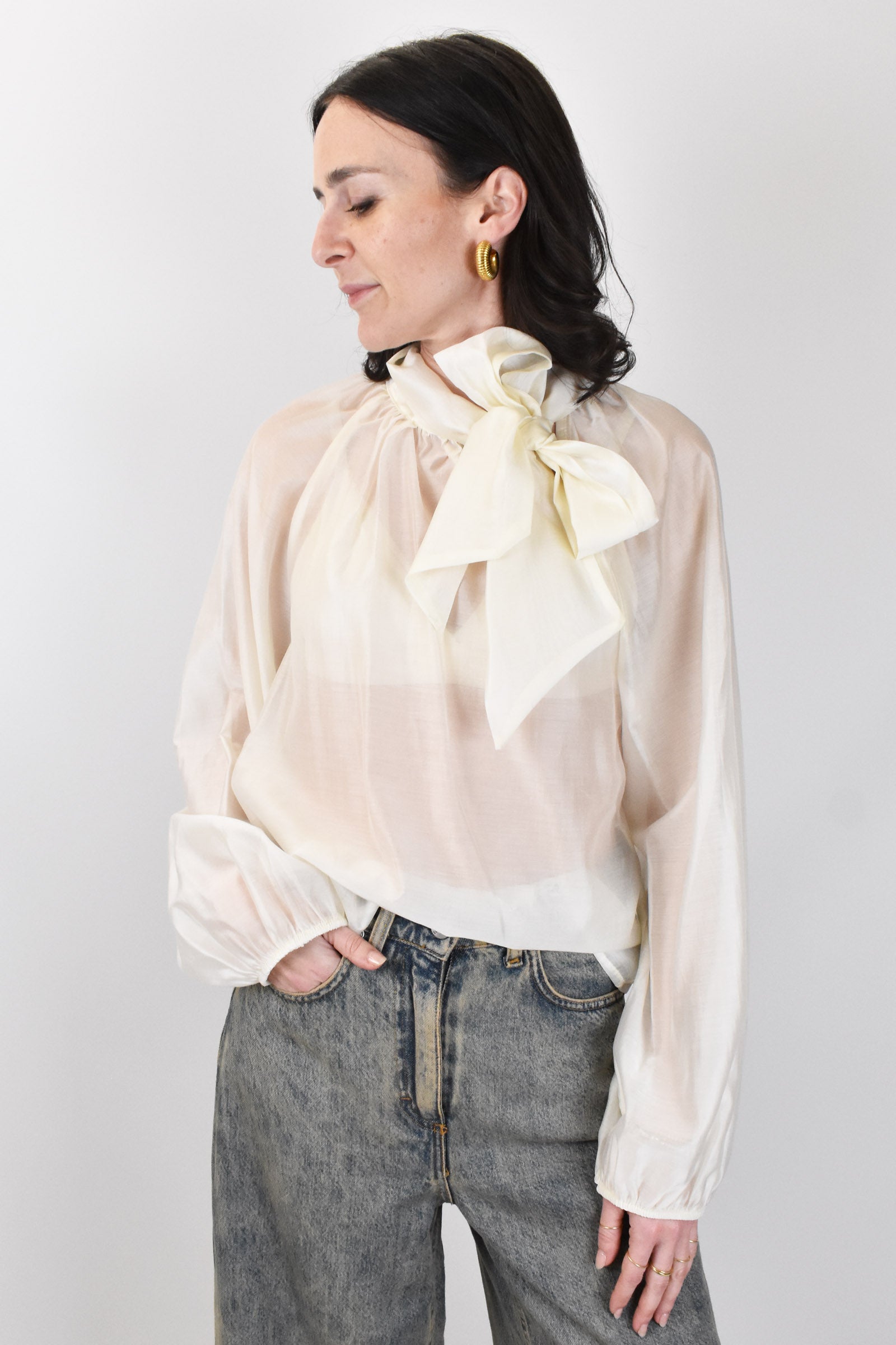 Camicia con fiocco
