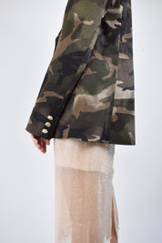 Giacca doppiopetto mimetica