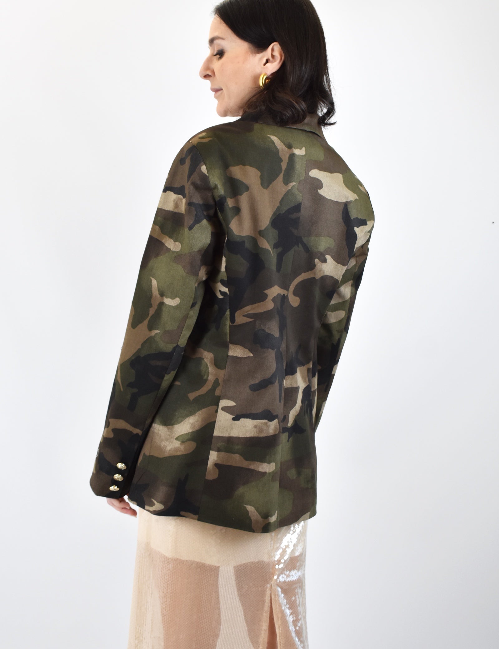 Giacca donna di Susy Mix camouflage con bottoni dorati, modello pp373t11f26