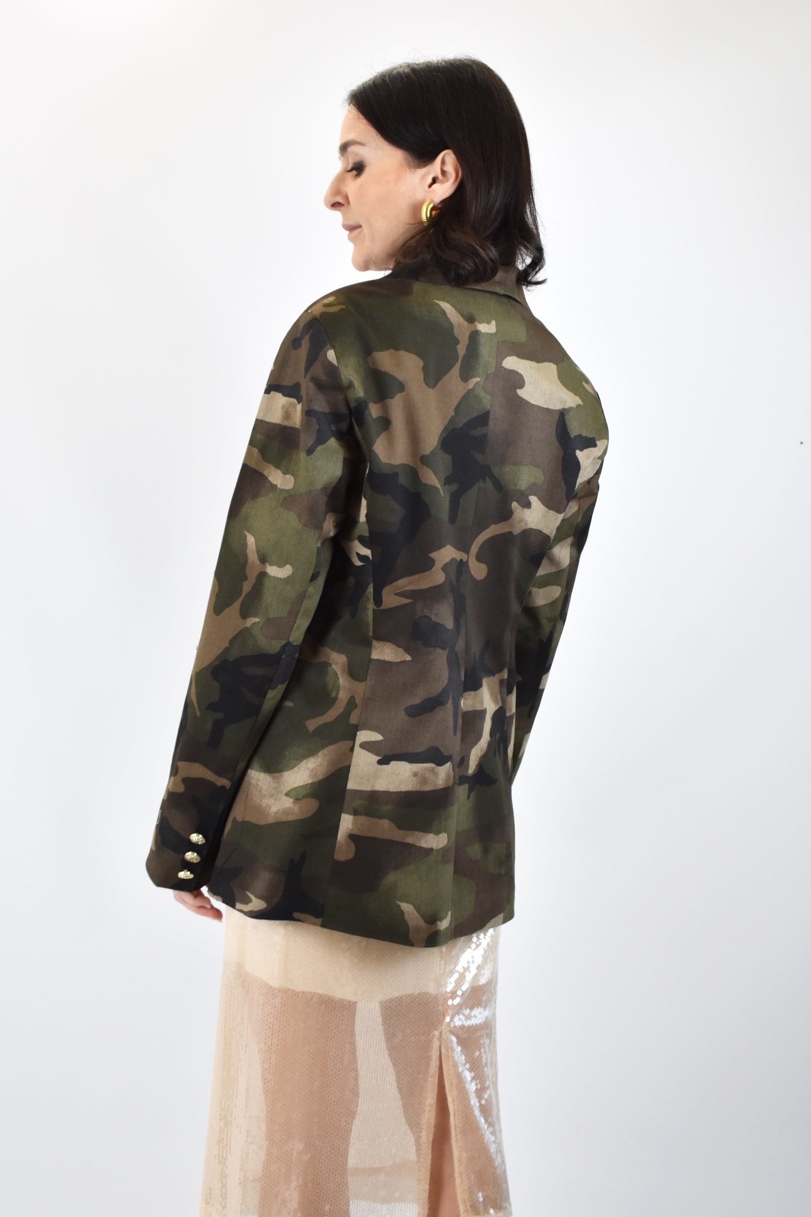 Giacca donna di Susy Mix camouflage con bottoni dorati, modello pp373t11f26