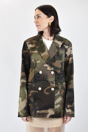 Giacca donna di Susy Mix camouflage con bottoni dorati, modello pp373t11f26