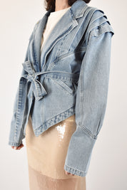 Giubbotto jeans riprese spalla