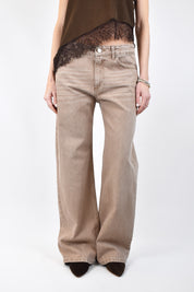 Jeans straight leg a vita bassa da donna di Susy Mix modello Tina, colore sabbiato, jtinaw622