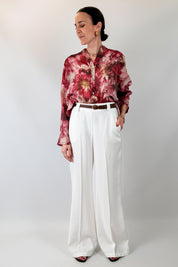 Pantalone palazzo con cintura