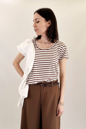 T-shirt righe con rouges