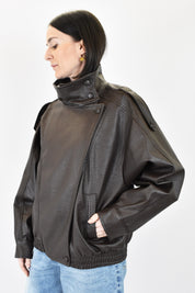 Bomber ecopelle martellata