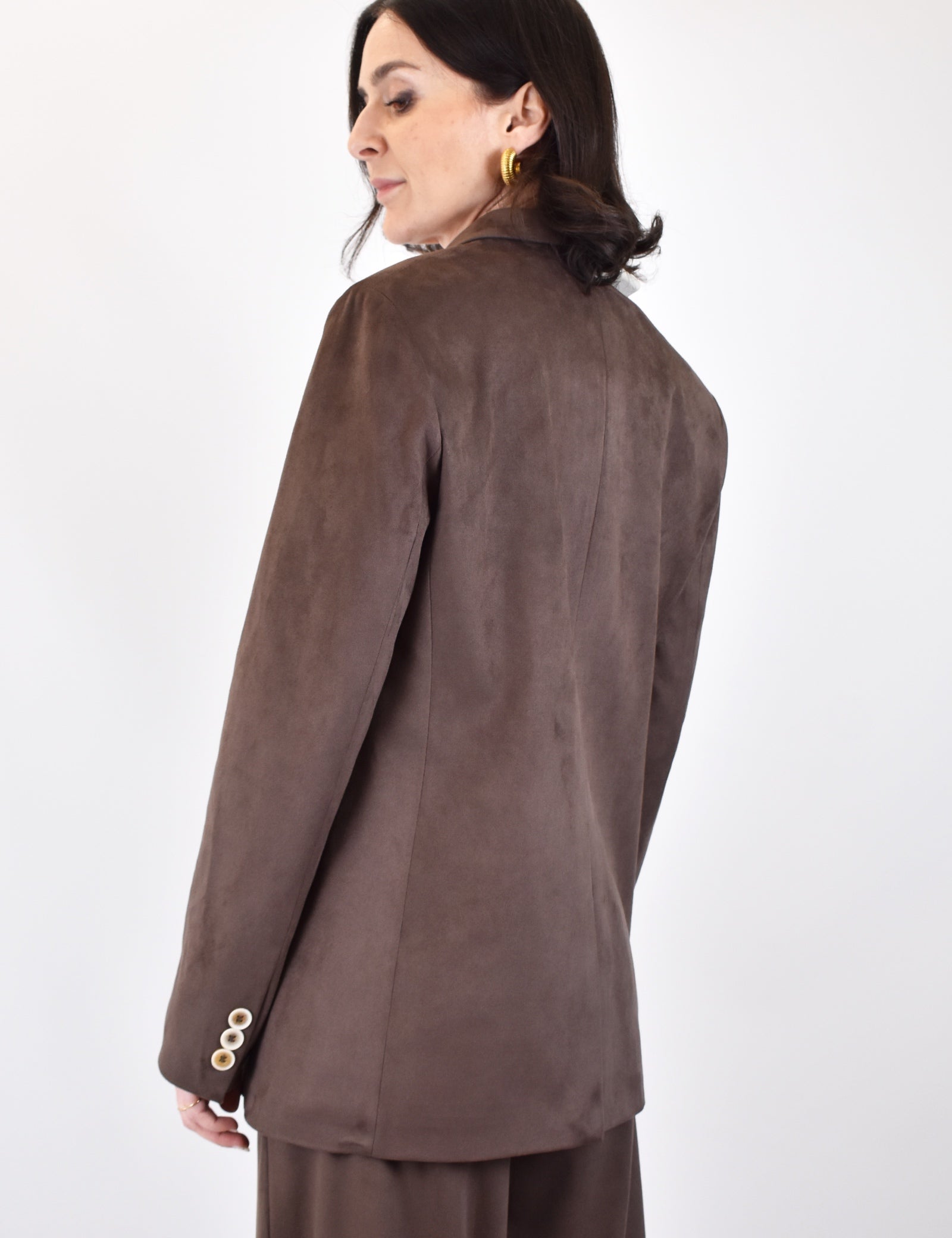 Giacca in eco dainetto Susy Mix monopetto, modello pp34t311