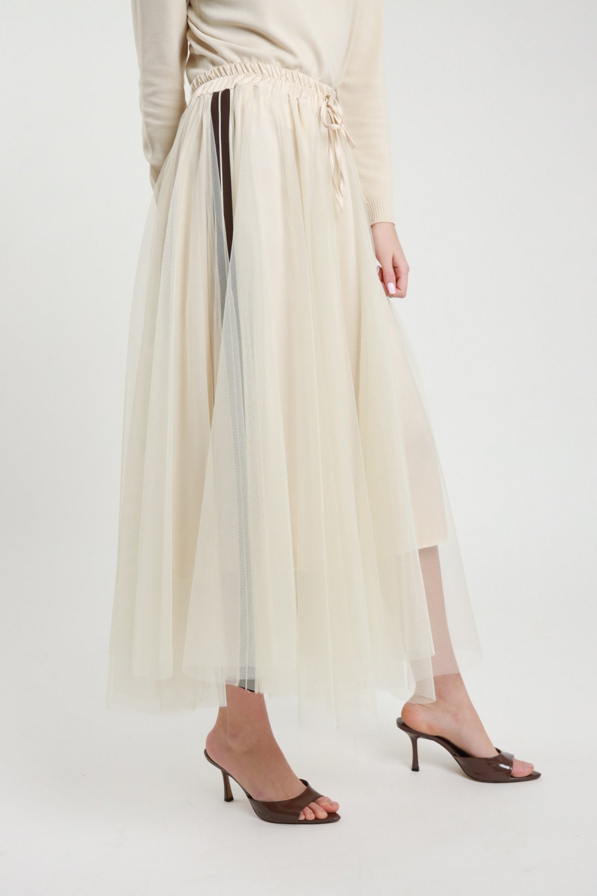 Gonna con tulle e bande
