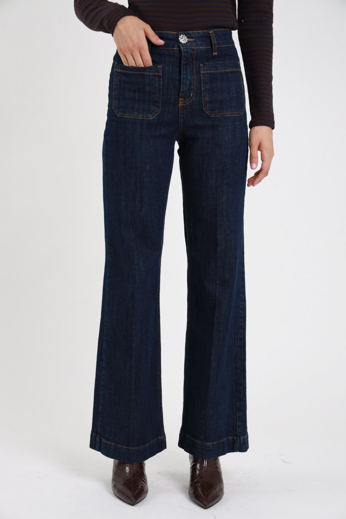 Jeans gioiello doppia tasca