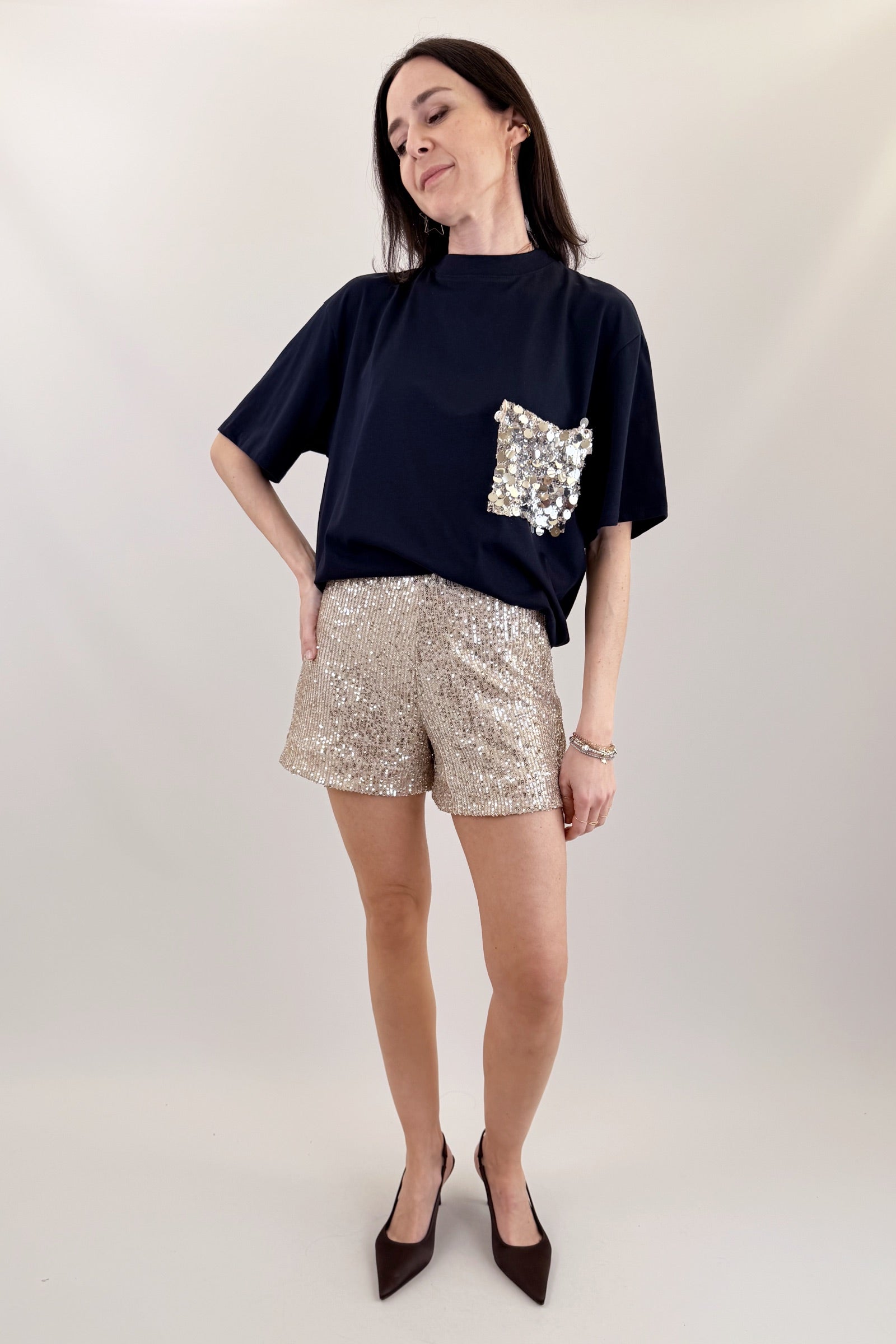 Short paillettes