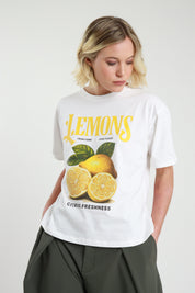 t-shirt doona di susy mix con stampa lemons, articolo 234m