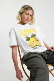 t-shirt doona di susy mix con stampa lemons, articolo 234m