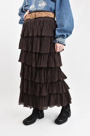 Gonna a balze con cintura