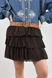 Minigonna balze con cintura