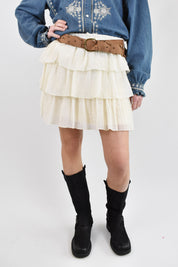 Minigonna balze con cintura