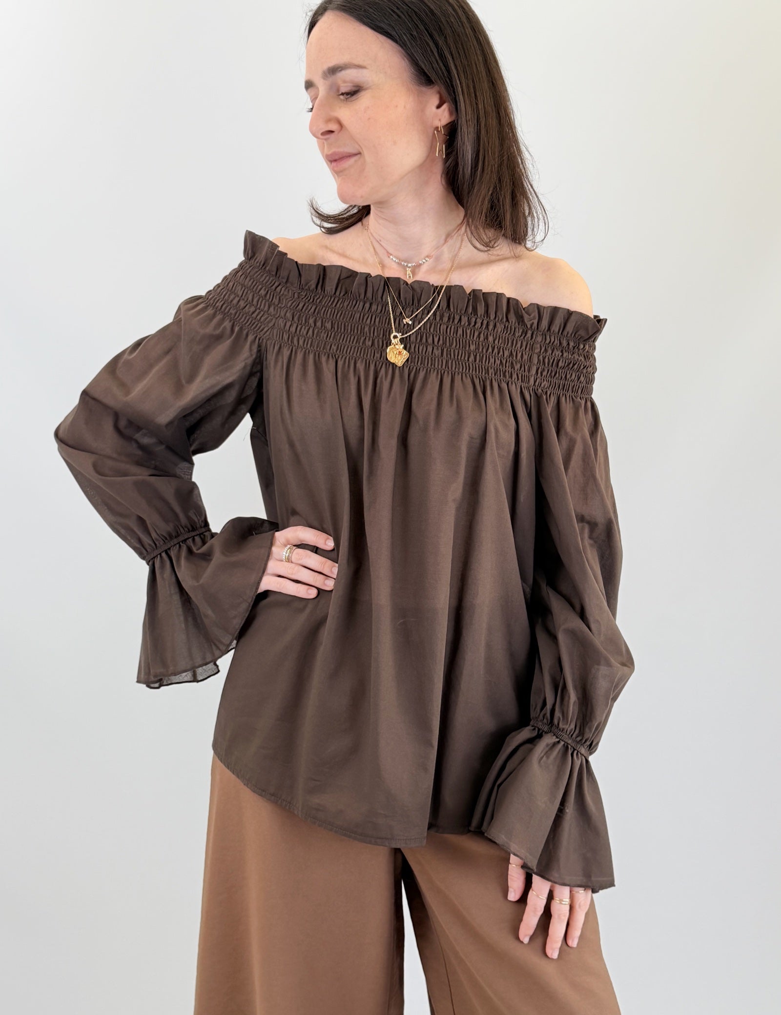 Blusa arricciata