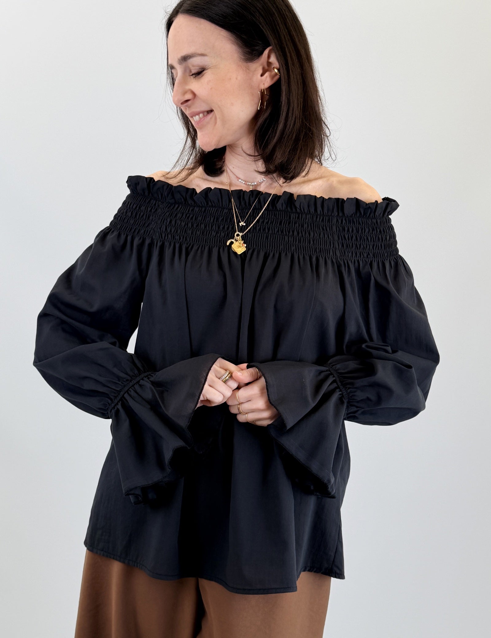 Blusa arricciata