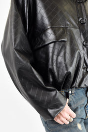 Bomber ecopelle intrecciata