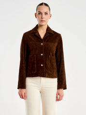 Giacca corta in camoscio