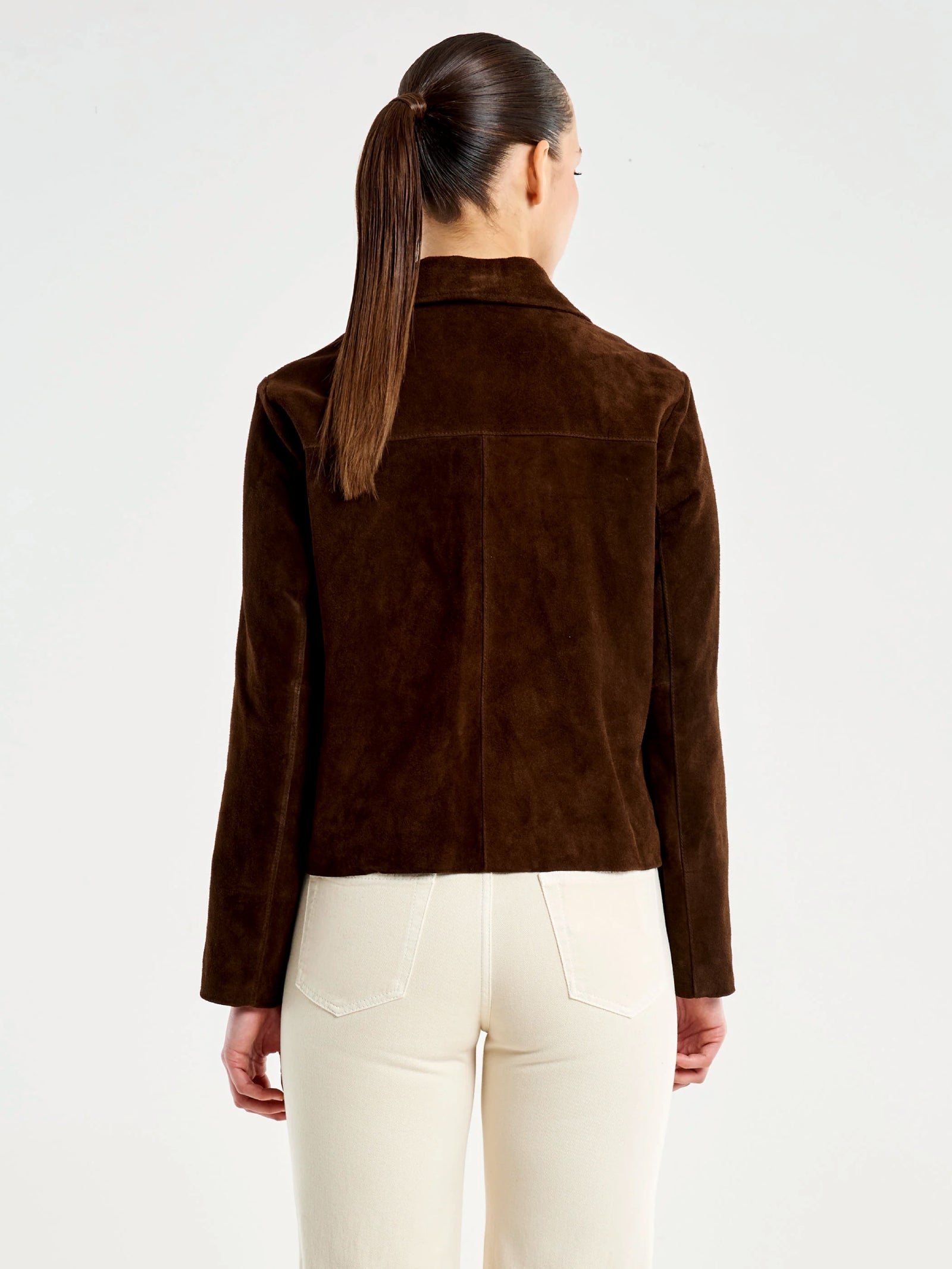 Giacca corta in camoscio