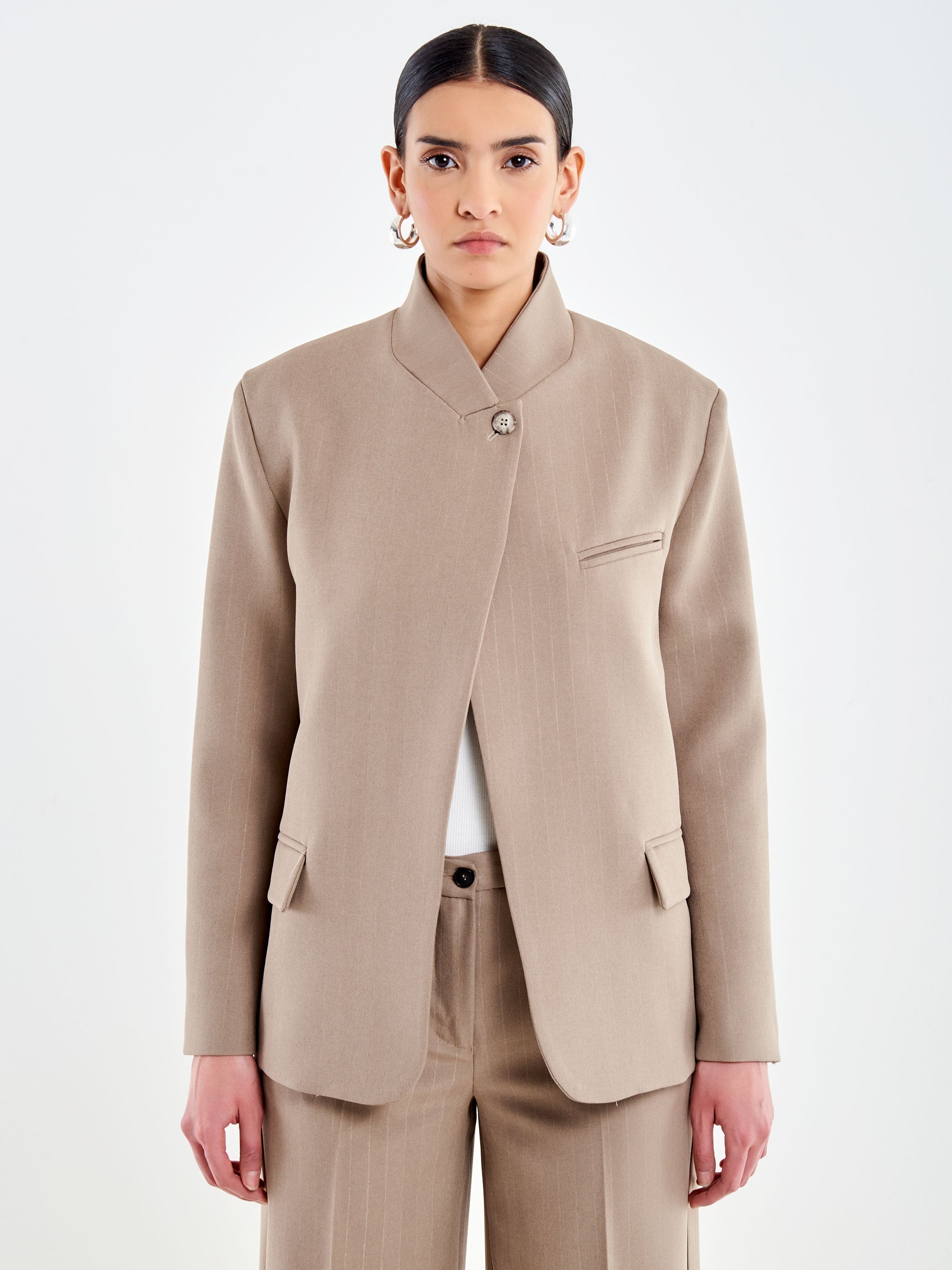 Giacca coreana gessata