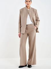 Pantalone pallazzo gessato