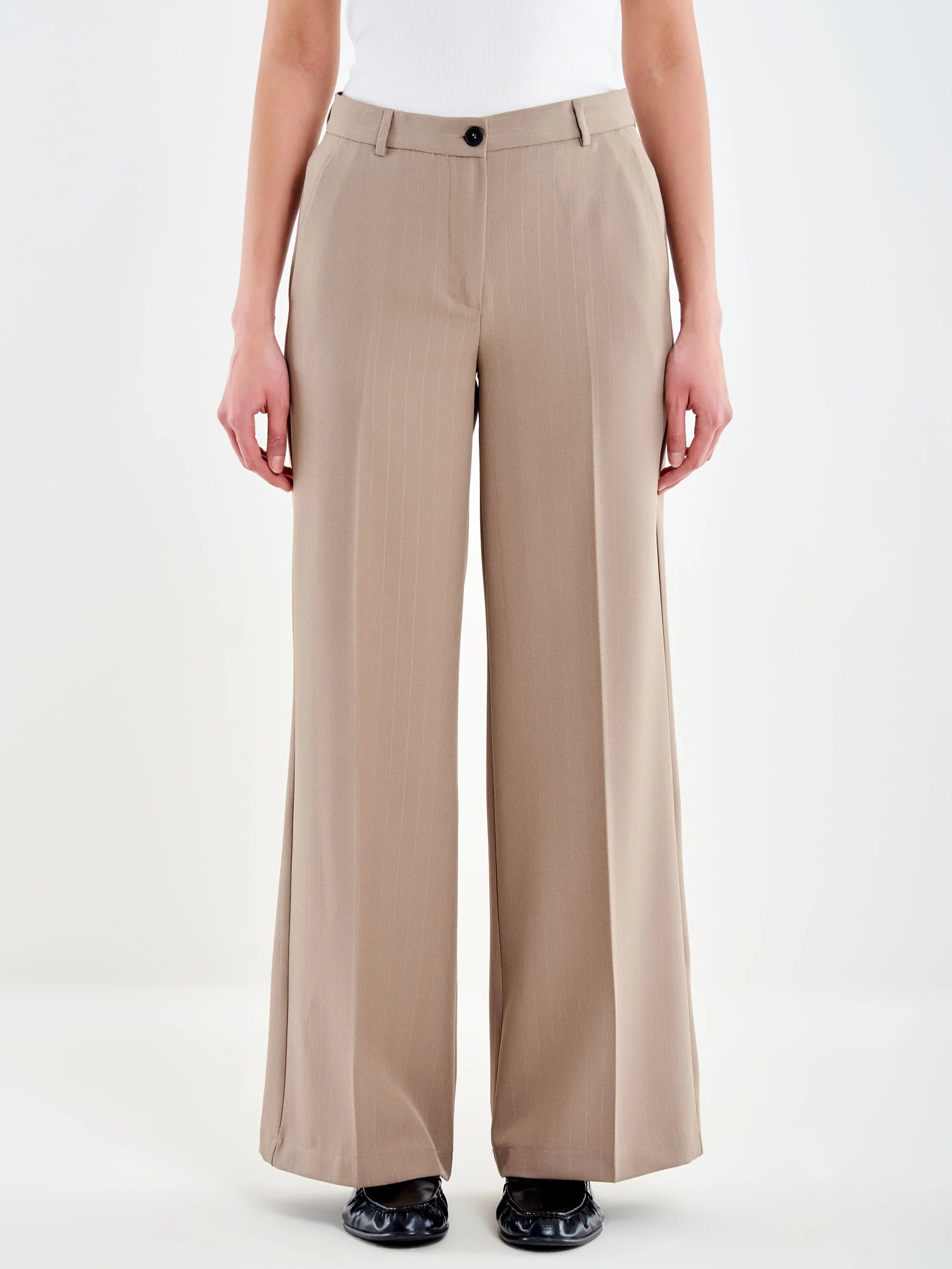 Pantalone pallazzo gessato