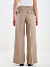 Pantalone pallazzo gessato