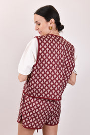 Gilet trapuntato fantasia
