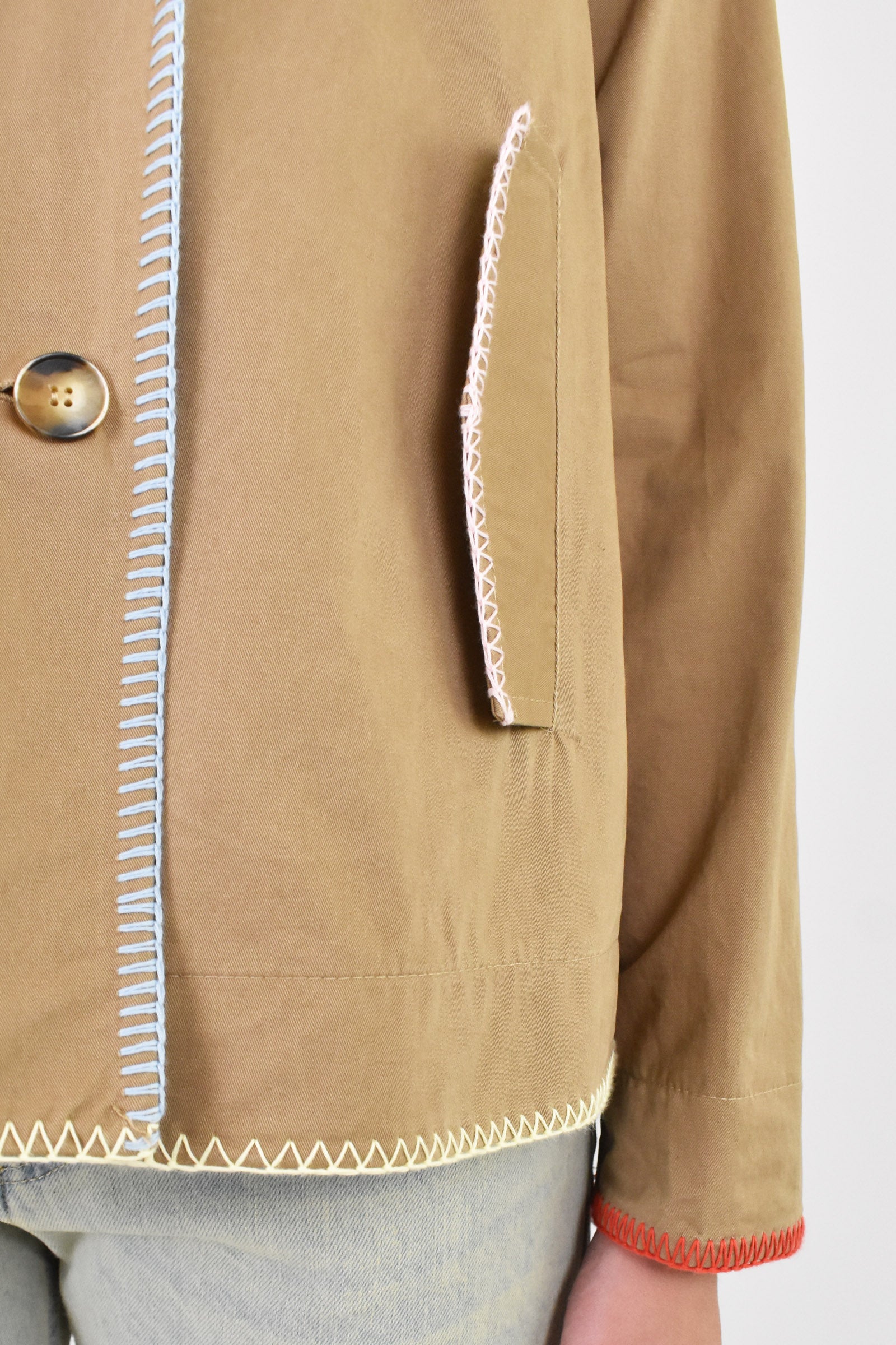 Trench ricami arcobaleno