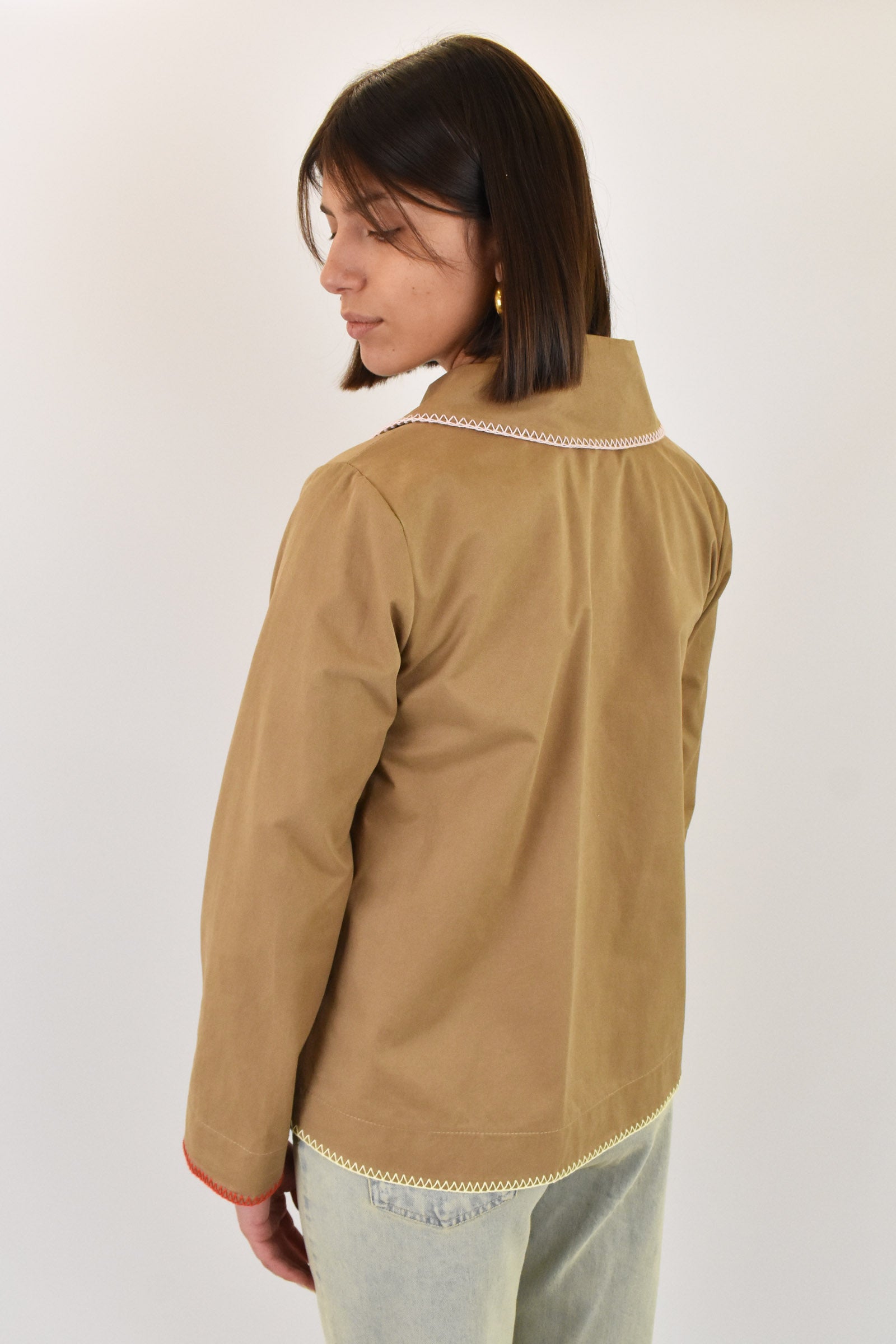 Trench ricami arcobaleno
