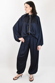 Pantalone ampio in raso